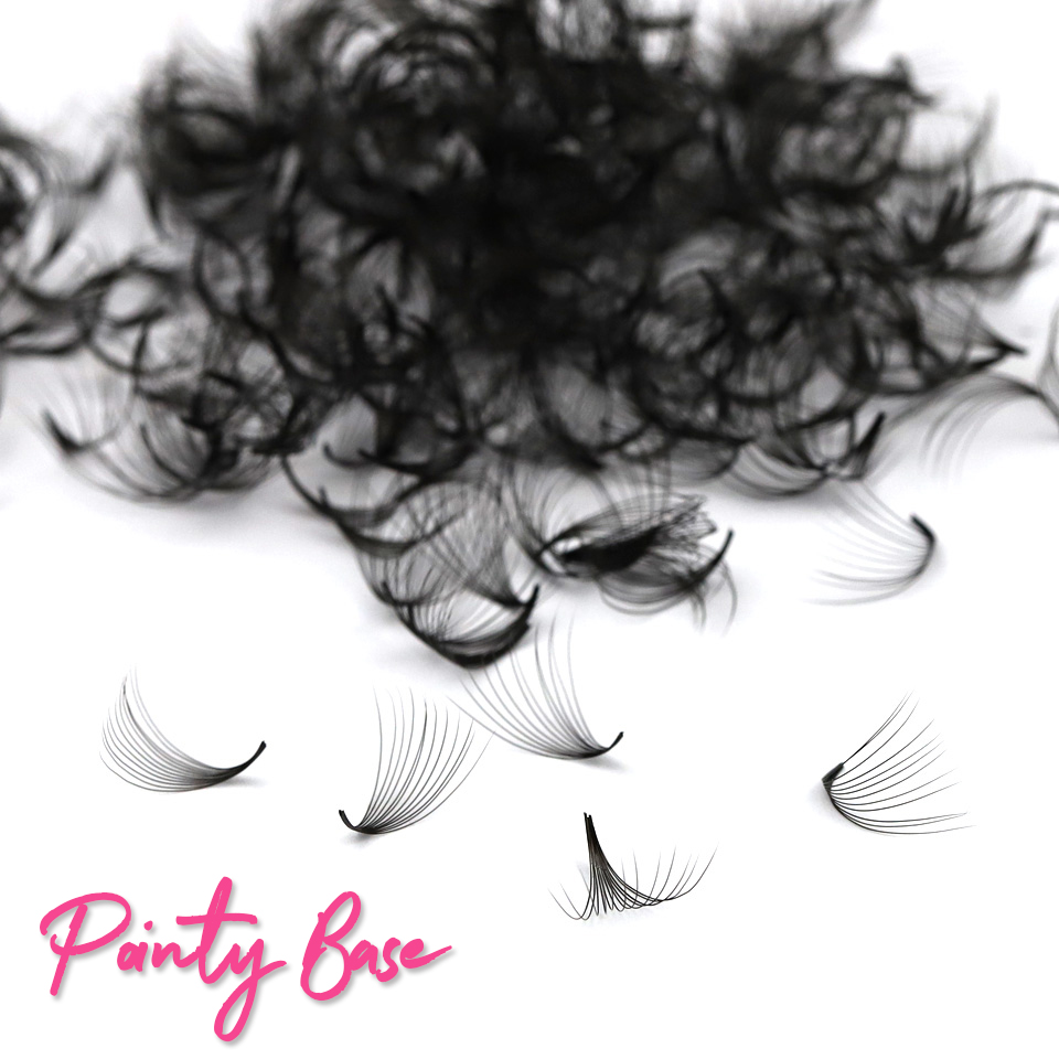 Eyelash Extension Medium - Готовые вееры ручной работы, заостренные базовые