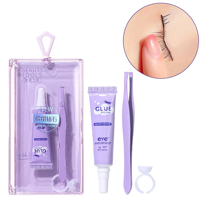 Eyelash Extension Eye Irritation - Клей для ресниц с пинцетом, водостойкий,