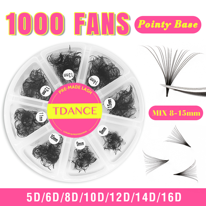 Eyelash Extension Medium - Вентиляторы TDANCE 1000, свободные вееры, смешанная