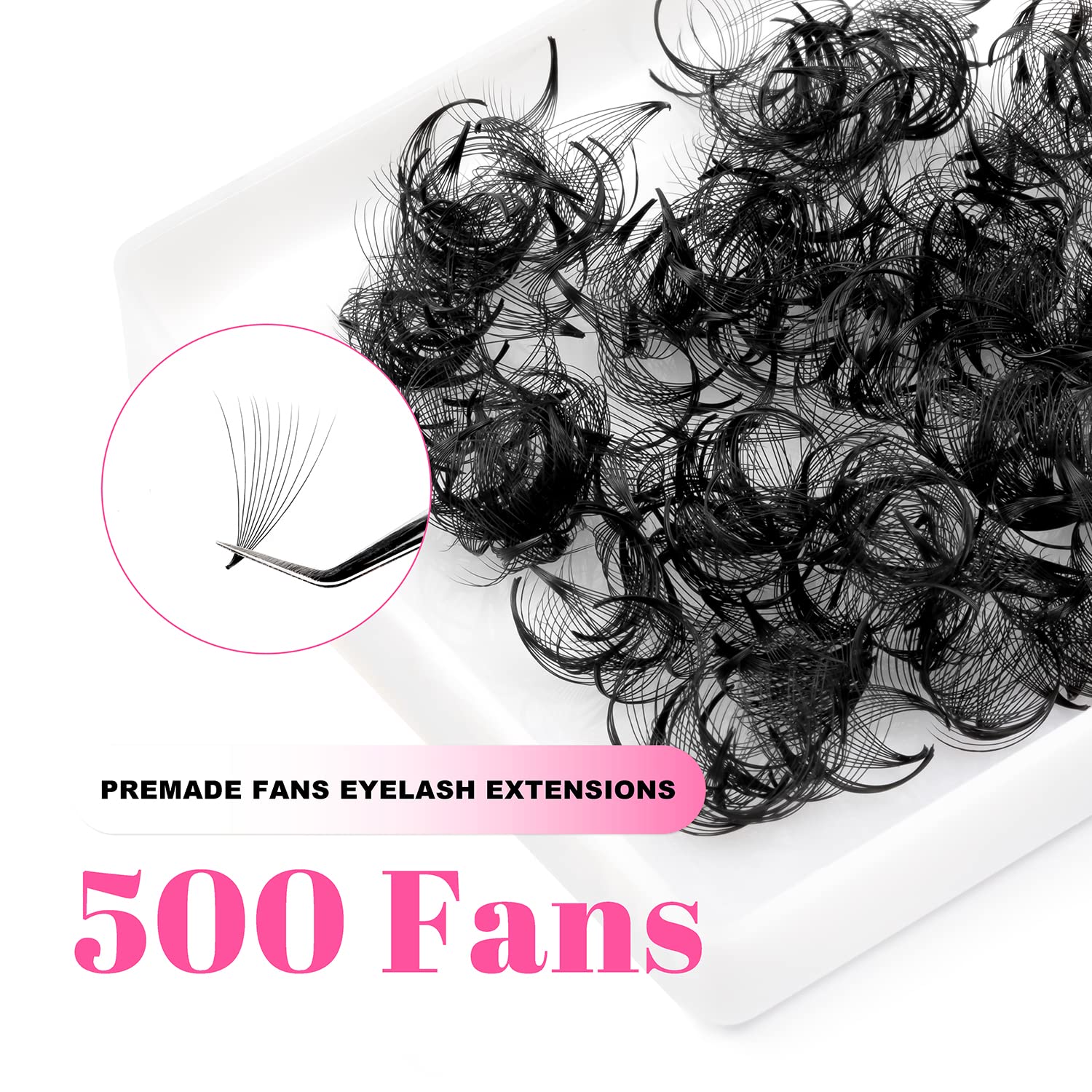 TDANCE 500Fans Острые базовые  – обзор и цена Eyelash Extension Medium