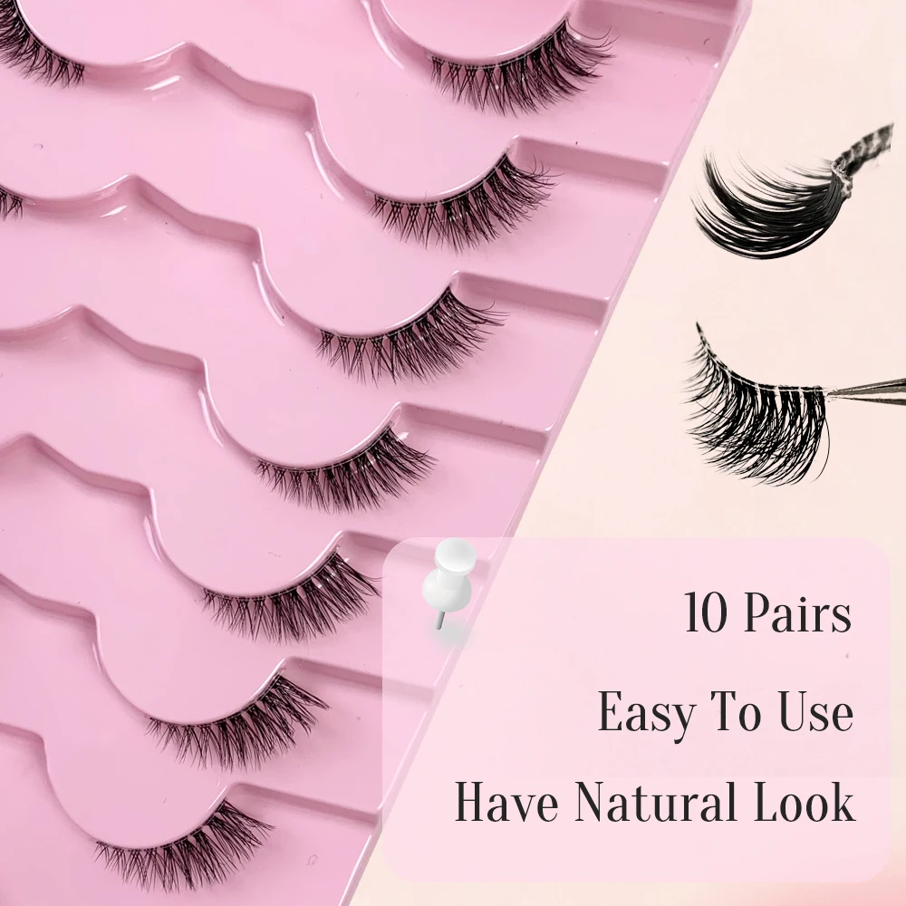 AMSDCN 10 пар 3D синтетических – обзор и цена Eyelash Extension Medium