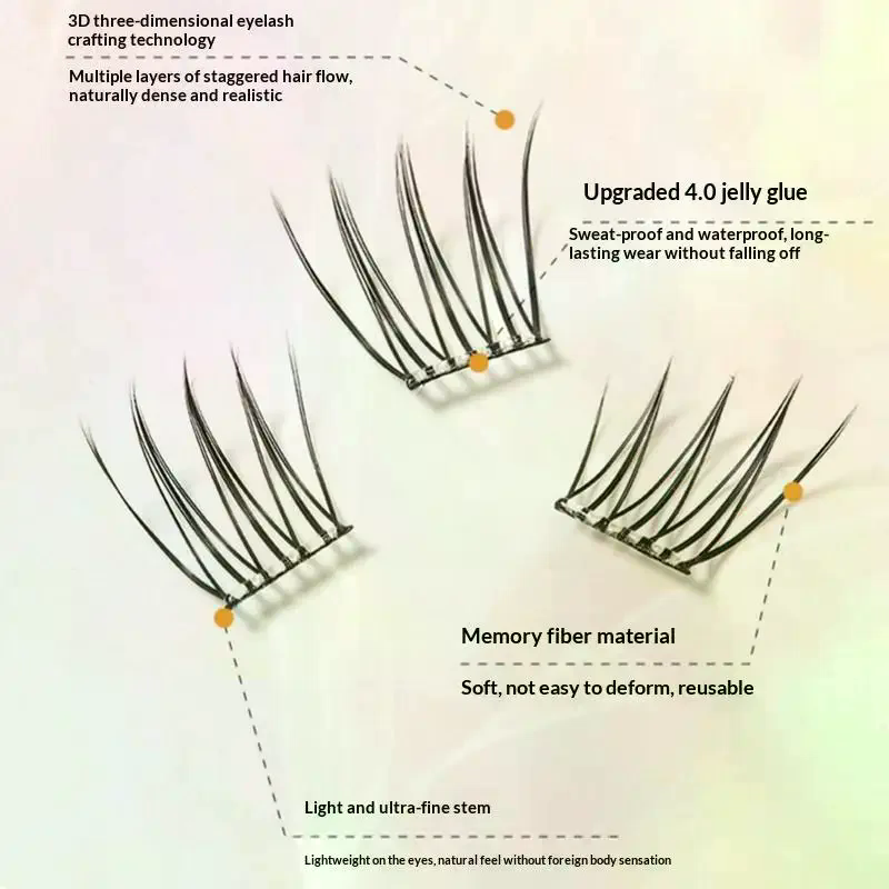 Накладные ресницы на 7 рядов,  – обзор и цена Eyelash Extension With Glue