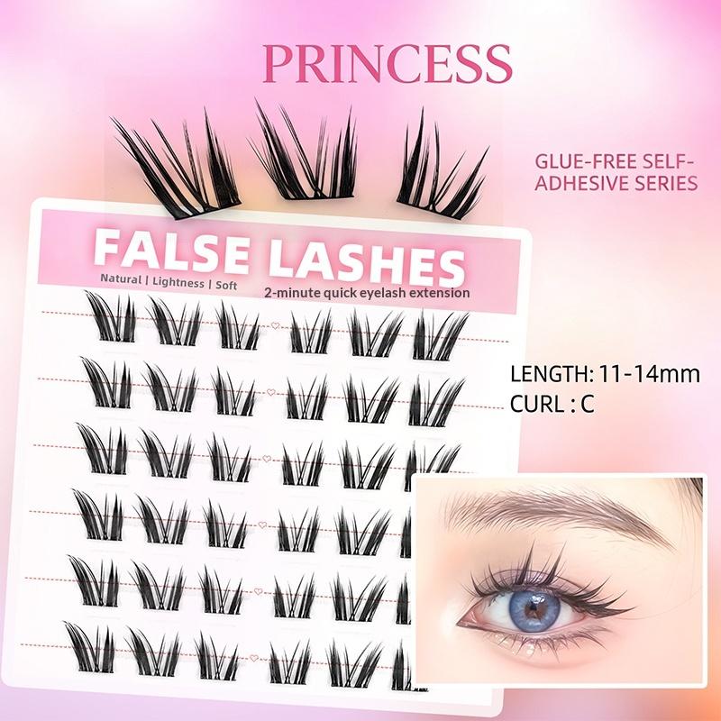Накладные ресницы 6 рядов, нат – обзор и цена Eyelash Extension With Glue